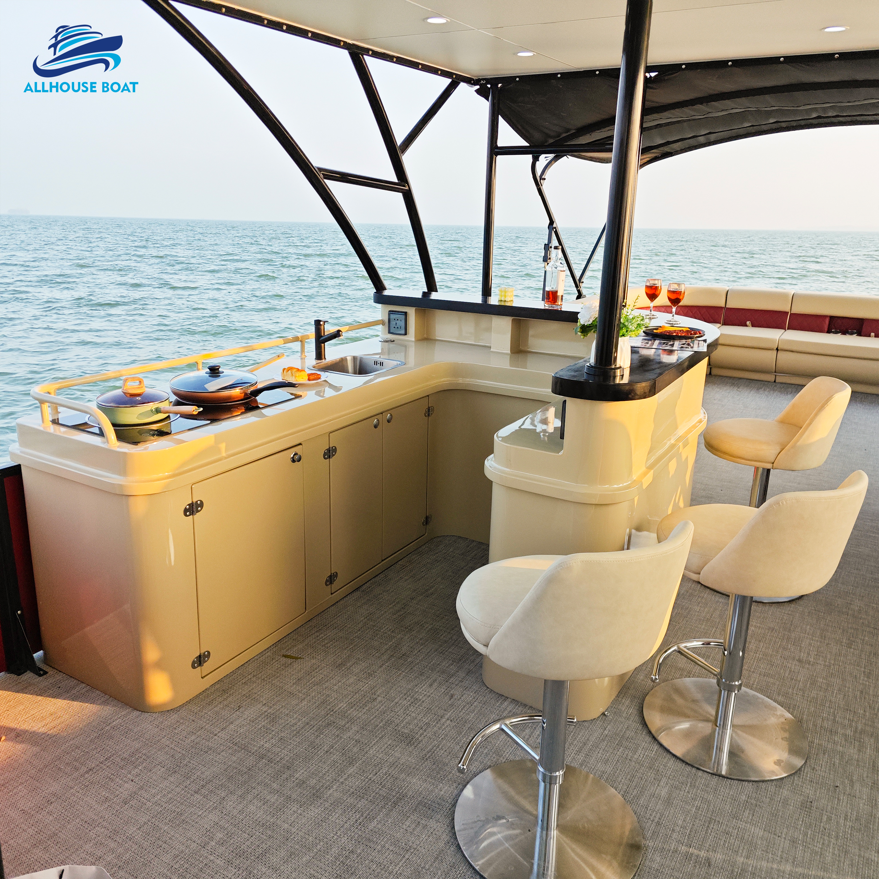 38FT Double Layer Pontoon Boat