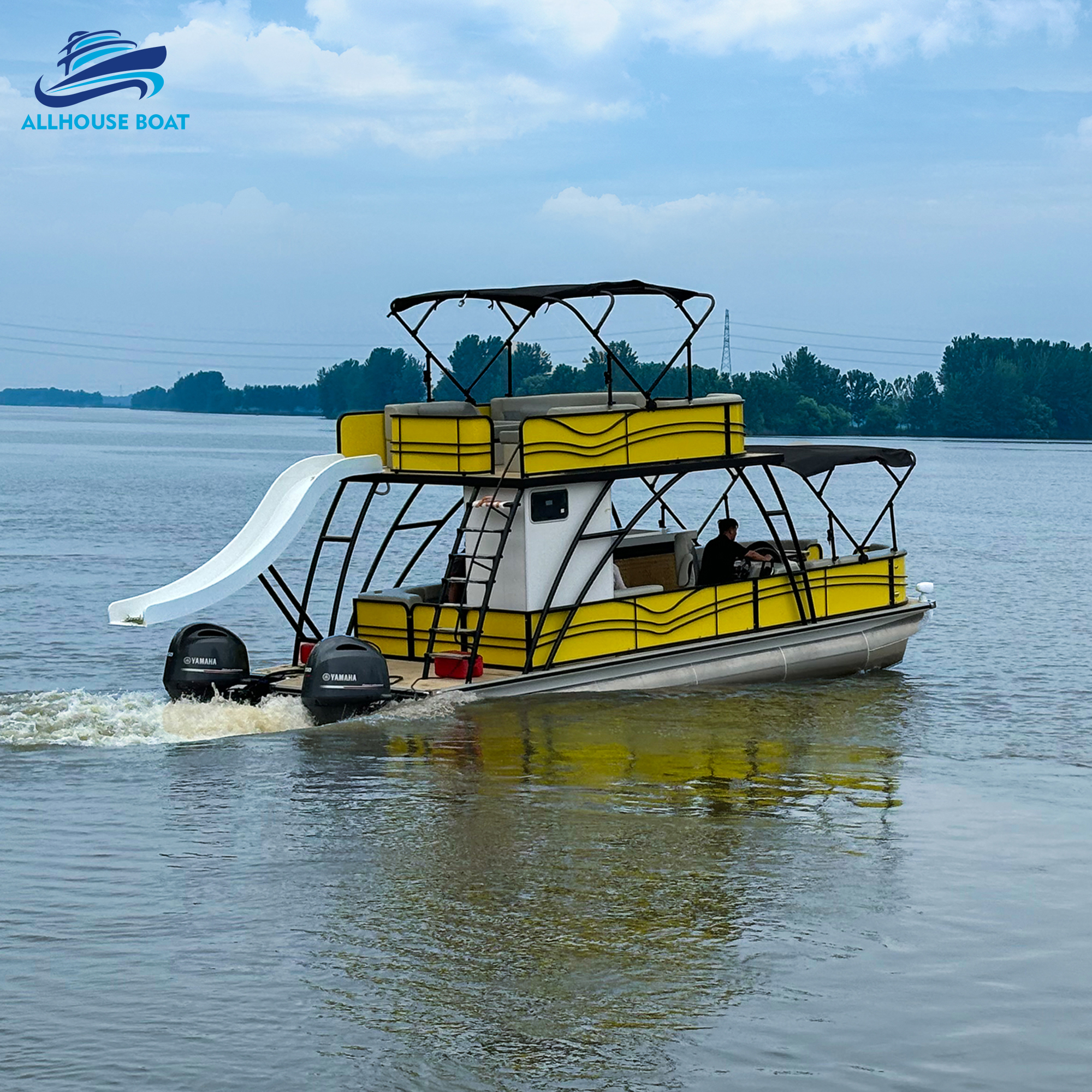 30FT Double Layer Pontoon Boat